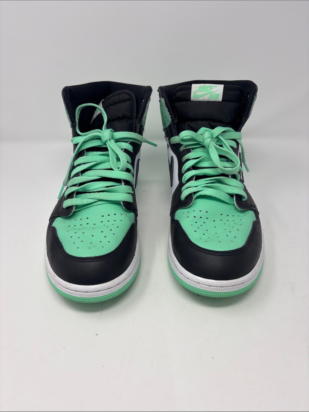 Nike Air Jordan | High-Top Sneakers in Mint Green and Black 11